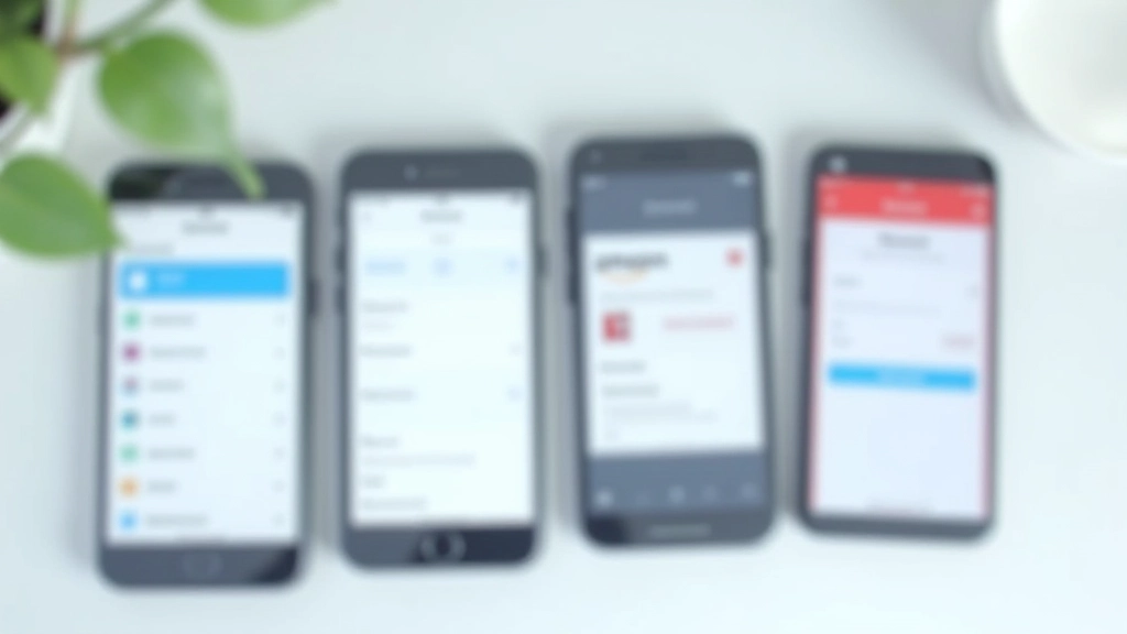 Čtyři smartphony vedle sebe ukazující různé obrazovky nastavení předplatných v Google Play, PayPal, Amazon a Netflix