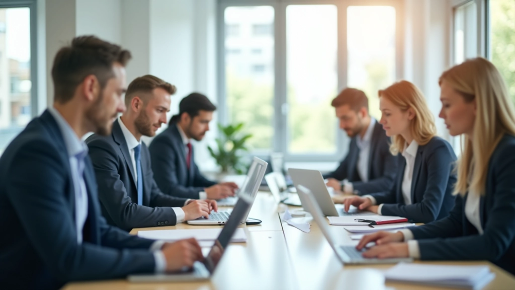 Tým odborníků na audit předplatného v kancelářském prostředí