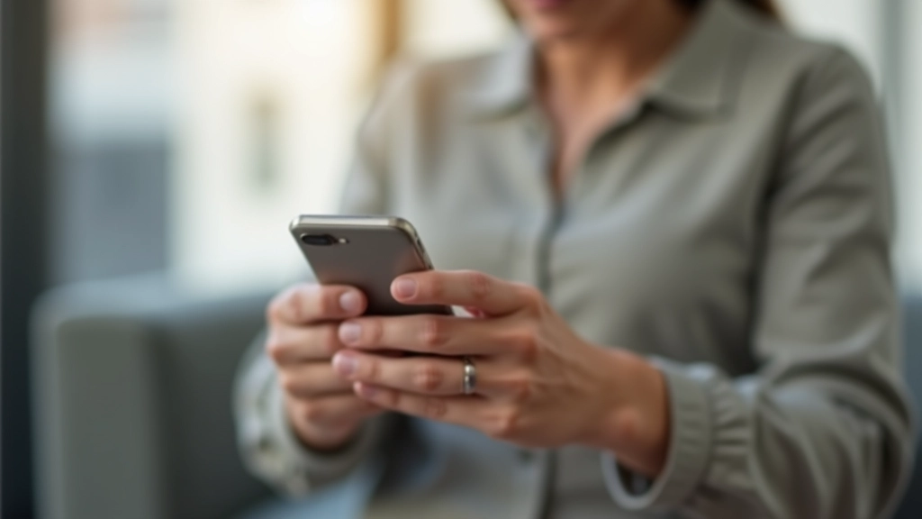 Osoba drží bankovní kartu a kouká na displej telefonu s aplikací banky