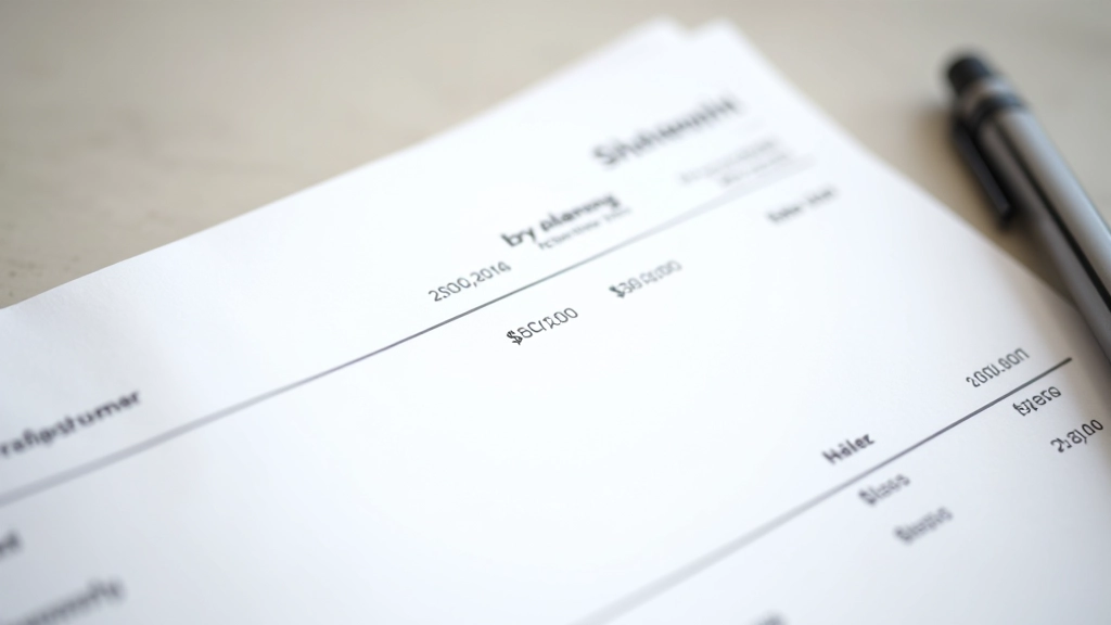 Bankovní výpis vytištěný na papíru s označenými opakujícími se platbami a poznámkami tužkou