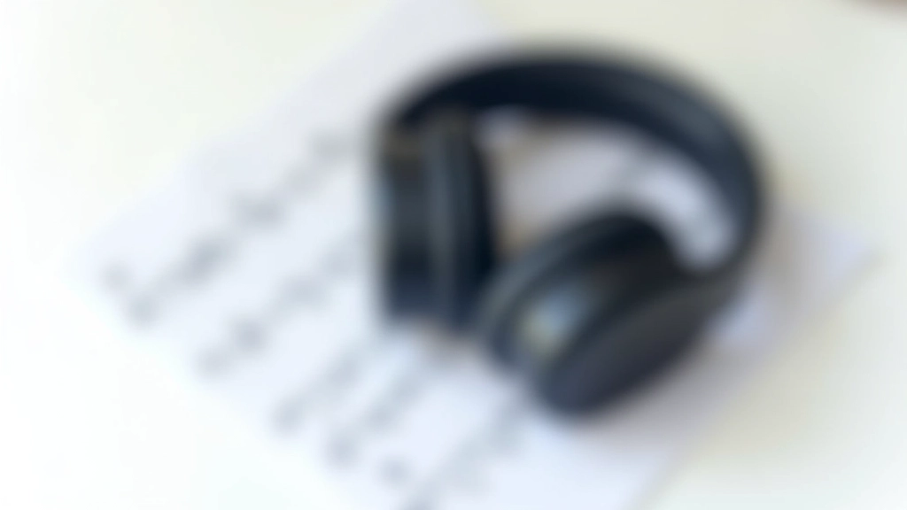 Bezdrátová sluchátka na hudebním notovém papíru